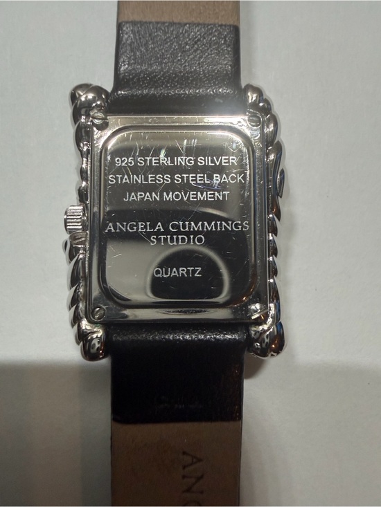Vintage Angela Cummings Studio Wavy Tank Watch 925 Sterling‎ Silver with case main image 11